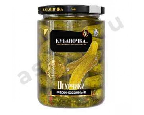Бакалея Консервы Огурцы КУБАНОЧКА 720г с/б