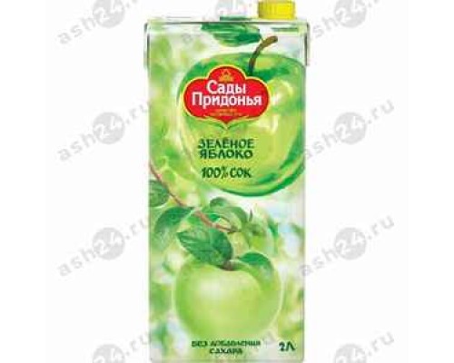 Напитки Сок САДЫ ПРИДОНЬЯ зеленое яблоко 2л т/п
