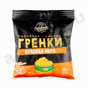 Снеки Гренки ЛУТОВСКИЕ красная икра 100г