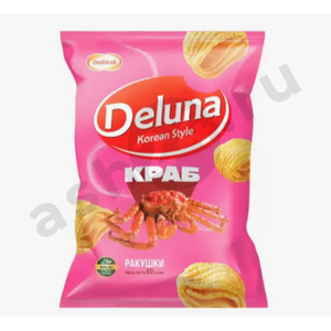 Снеки Кукурузные DELUNA ракушки краб 60г