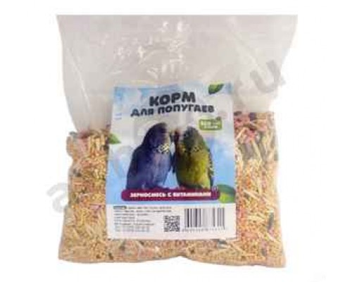 Корм для попугаев зерносмесь с витаминами 500г