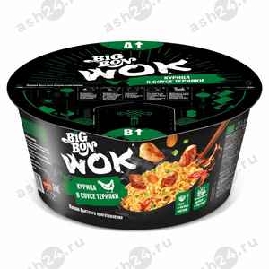 Бакалея Лапша БИГ БОН WOK курица в соусе терияки 85г ведро