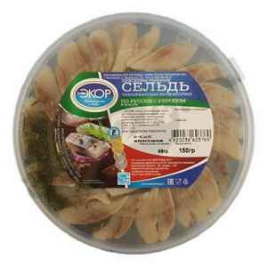 Сельдь ЭКОР по-русски с укропом 180г (круглая)