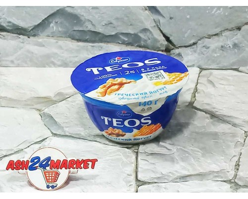 Йогурт САВУШКИН TEOS грецкий орех-мед 2% 140г