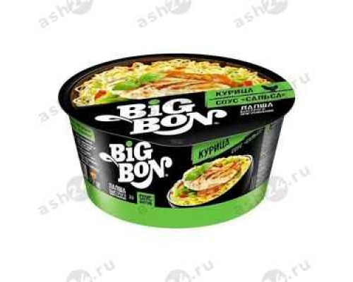 Бакалея Лапша БИГ БОН курица + соус сальса 85г ведро
