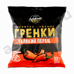 Снеки Гренки ЛУТОВСКИЕ тайский перец 100г