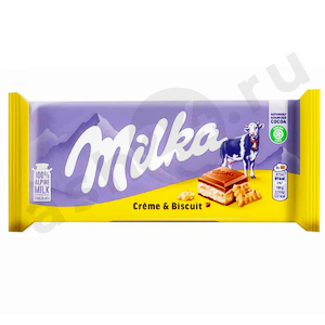 Сладости Шоколад МИЛКА crema si biscuit 100г