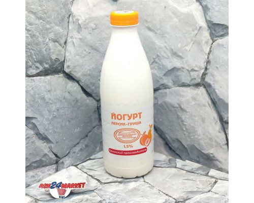 Йогурт ДЖАНКОЙ персик-груша 1,5% 900г бутылка