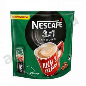 Бакалея Кофе NESCAFE strong 3в1 20 стиков