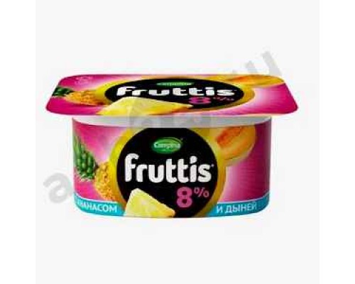 Молочные продукты Йогурт FRUTTIS малина ананас дыня 8% 115г (3128)