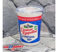 Сметана КУБАНСКАЯ БУРЕНКА 15% 450г стакан