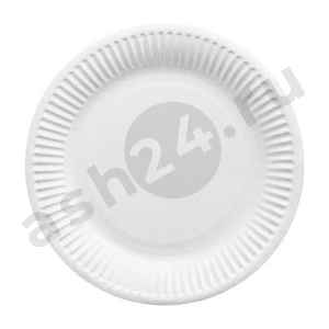 Тарелка картонная AVIORA белая d180мм 50шт (упаковка)