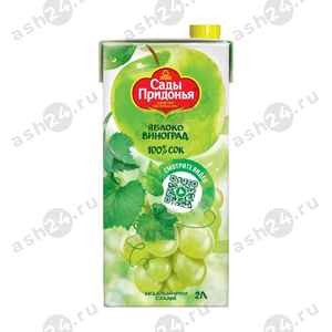 Напитки Сок САДЫ ПРИДОНЬЯ яблоко виноград 2л т/п