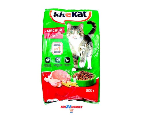 Корм для кошек KITEKAT мясной пир 800г