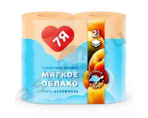 Туалетная бумага 7Я абрикос 2 слоя 4 рулона