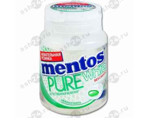 Жевательная резинка МЕНТОС нежная мята 54г банка