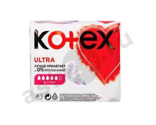 Прокладки KOTEX ultra супер сетка 5к 8шт
