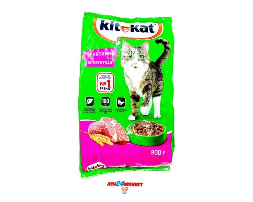 Корм для кошек KITEKAT телятинка аппетитная 800г