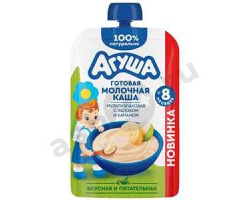 Бакалея Каша молочная АГУША яблоко банан 100г