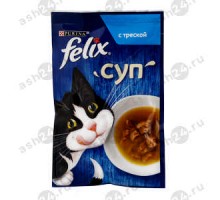Корм для кошек ФЕЛИКС суп с треской 48г