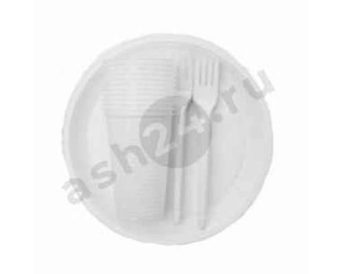 Набор посуды ПИКНИК 6 персон (тарелка,вилка,стакан)