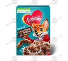 Подушечки ЛЮБЯТОВО с шоколадной начинкой 220г коробка