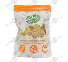 Конфеты мультизлаковые ZLAKI s FRUTTO мультифрукт 150г м/у