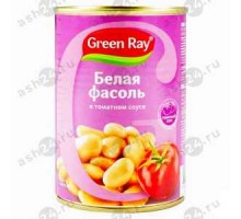 Консервы Фасоль белая GREEN RAY 400г ж/б