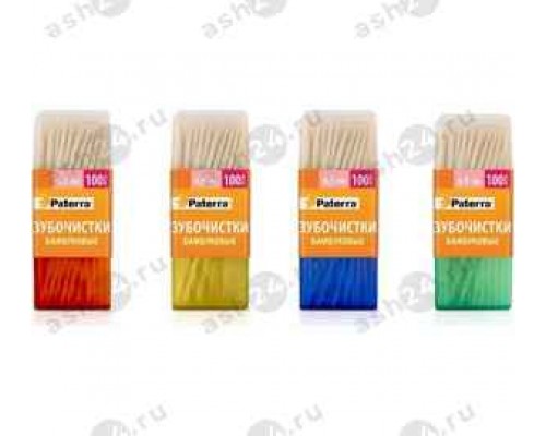 Зубочистки бамбуковые PATERRA 100шт