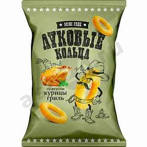 Снеки Луковые кольца MiniFree курица гриль 45г