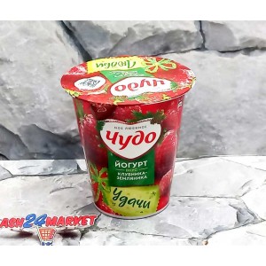 Молочные продукты Йогурт ЧУДО клубника земляника 2,5% 290г стакан (7290)