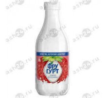 Йогурт ФРУГУРТ клубника 1% 930г бутылка (1150)