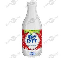 Йогурт ФРУГУРТ клубника 1% 930г бутылка (1150)