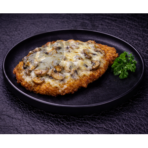 Вторые блюда Шницель с грибами и сыром (150г)