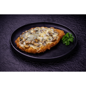 Вторые блюда Шницель с грибами и сыром (150г)