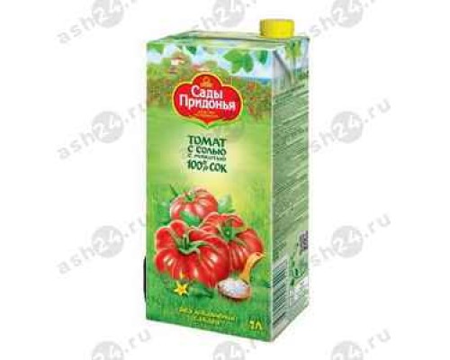 Напитки Сок САДЫ ПРИДОНЬЯ томат без соли 1л т/п