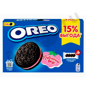 Сладости Печенье OREO клубника 228г коробка