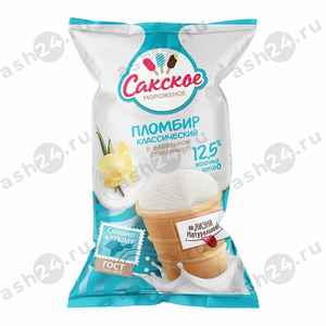 Мороженое САКСКОЕ пломбир ванильный стакан 80г (0018)