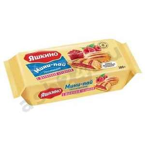 Сладости Мини-пай ЯШКИНО голландский малина 180г