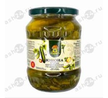 Консервы Огурцы маринованные ЮНОНА по-домашнему 700г с/б