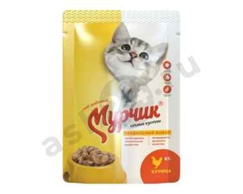 Корм для кошек МУРЧИК курица в соусе 75г